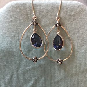 Sterling silver dangle earrings worn 1 time